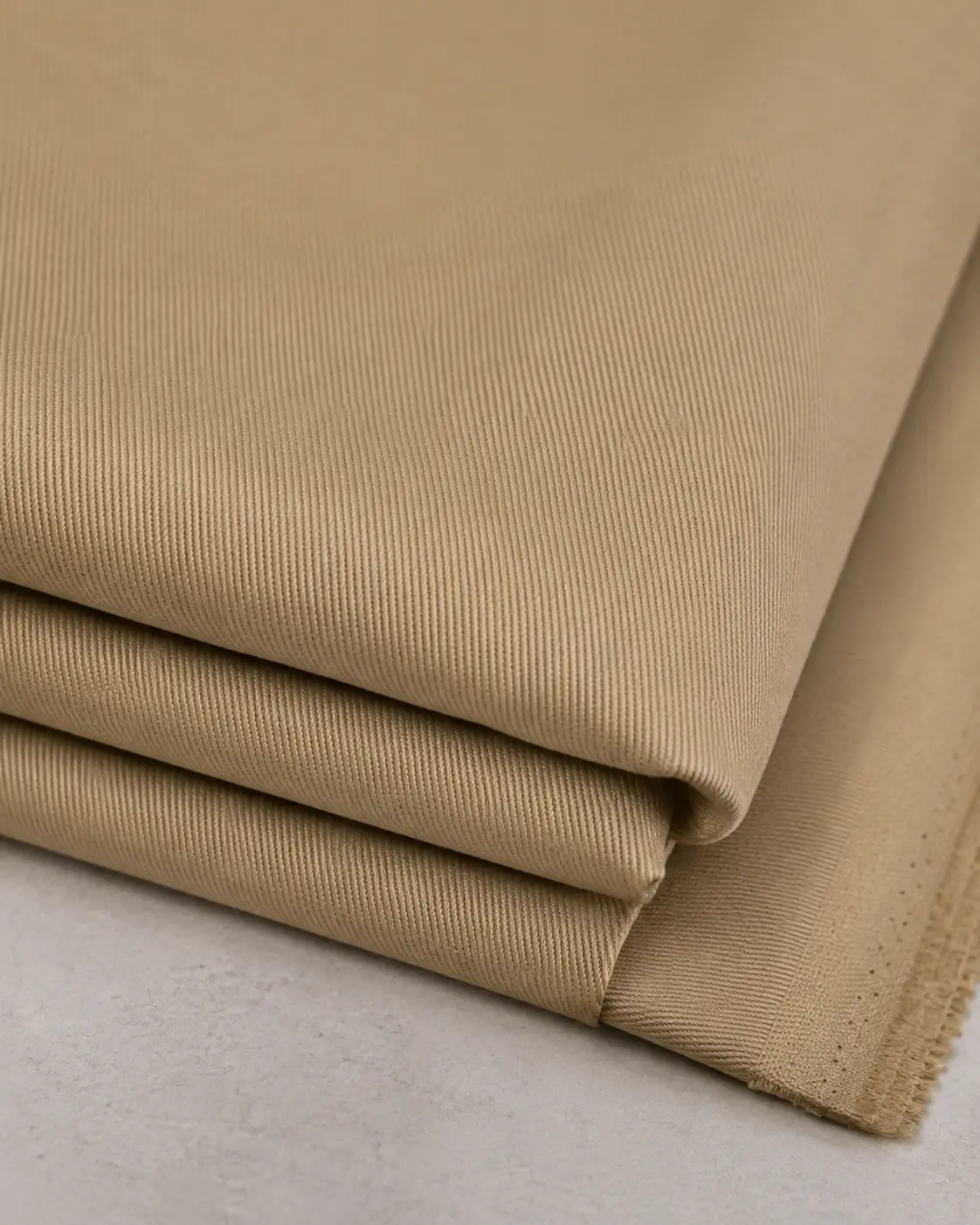 Cotton Fabric — Poly-Cotton Twill (Filament Weft) — BE-DY-1040 (Beige)